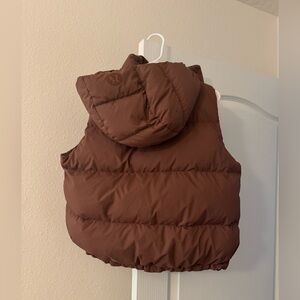 Lululemon Wunder Puff Cropped Vest roasted brown